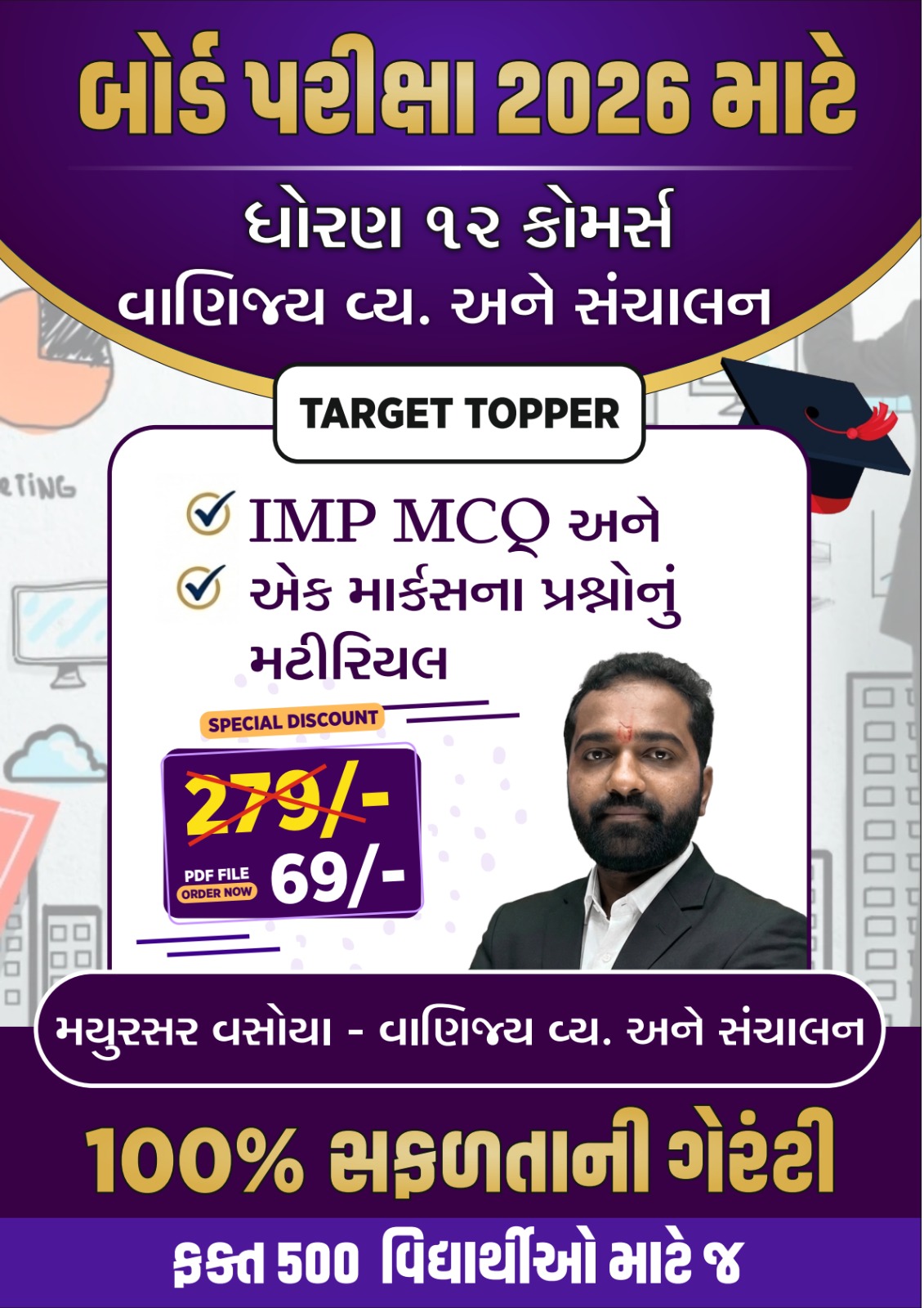 STD 12 BA IMP Objective Soft Book Board Exam 2026