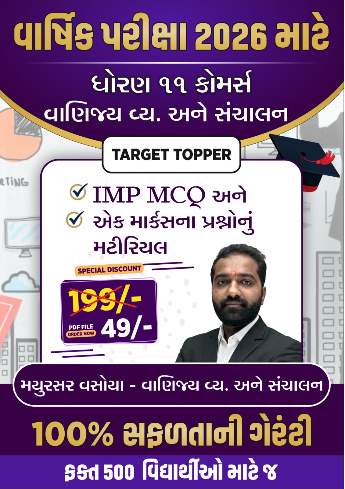 STD 11 BA IMP Objective Soft Book Board Exam 2026